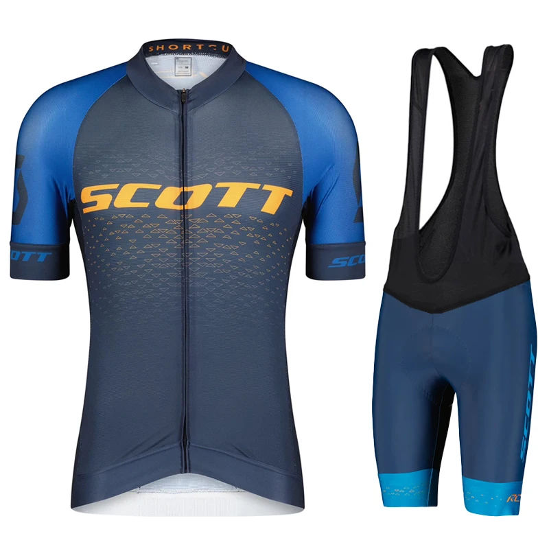 SCOTT Team Cycling Jersey Set 2023 Man Summer MTB Race Cycling Clothing Short Sleeve Ropa Ciclismo Outdoor Riding Bike Uniform