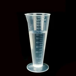 100ML Conical Plastic Transparent Graduated Cylinder Laboratory Kitchen Measuring Tool School Teaching Material Accessories