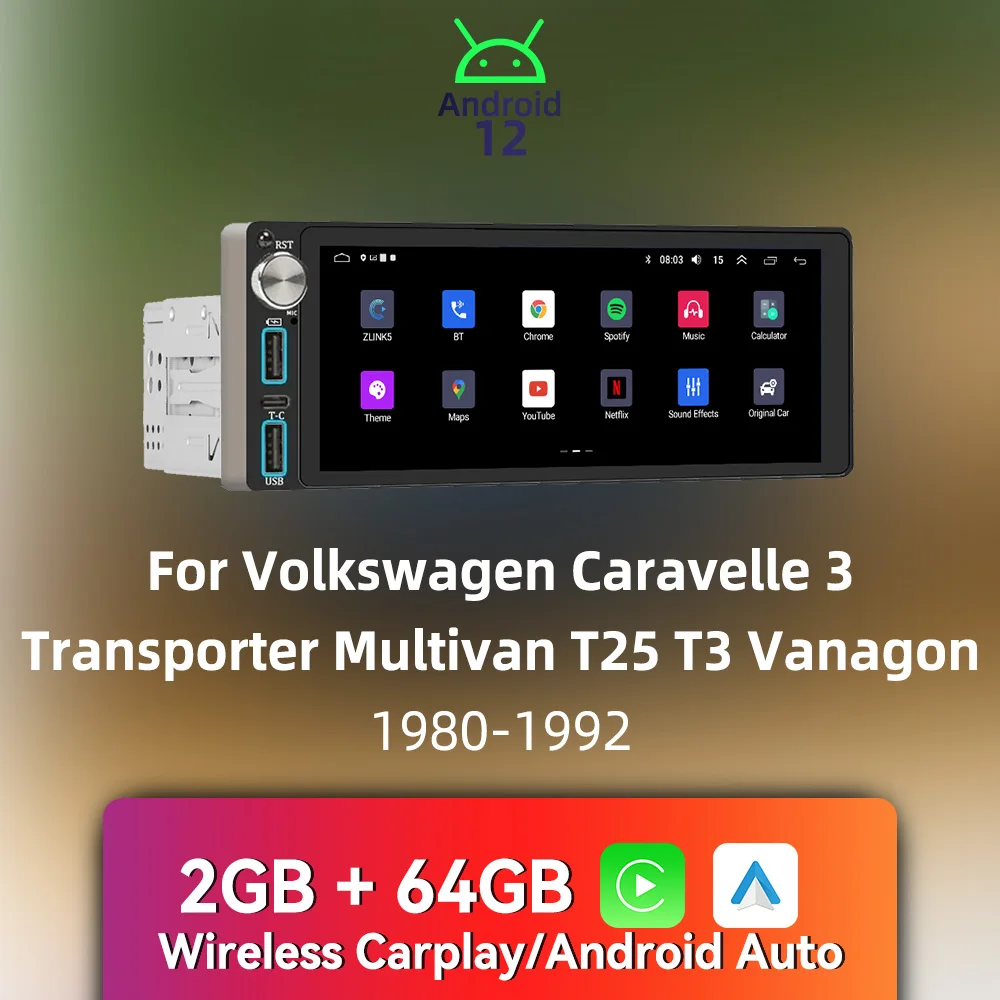 Carplay 1 Din Radio… - image