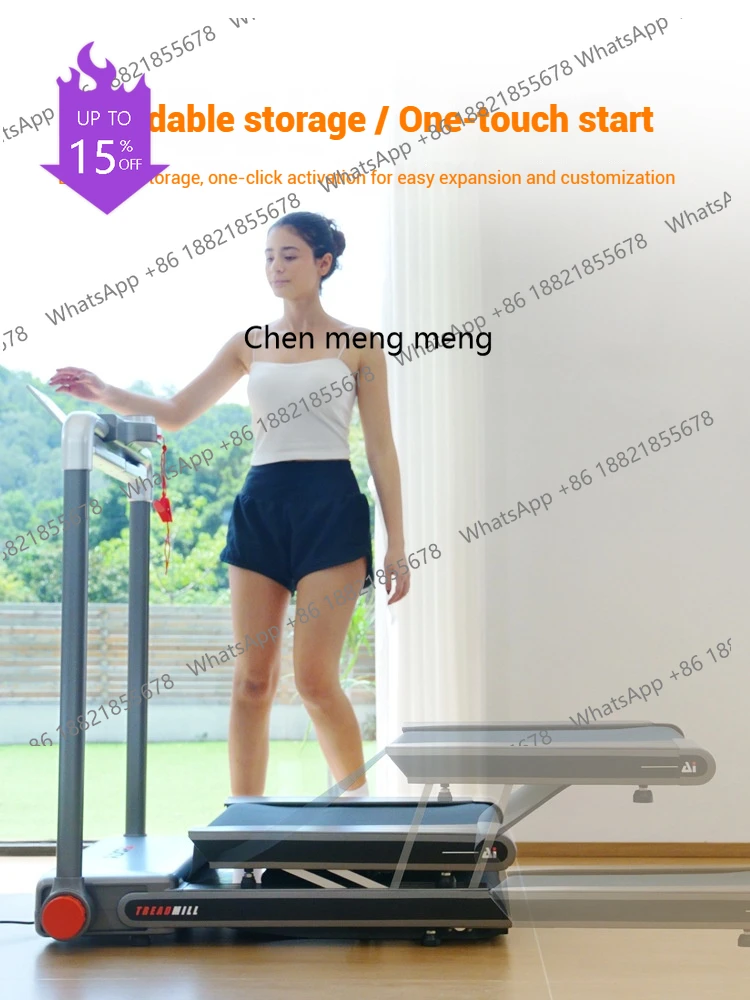 A49 Home treadmill with low-noise brushless motor that can fold with one click and intelligently adjust speed