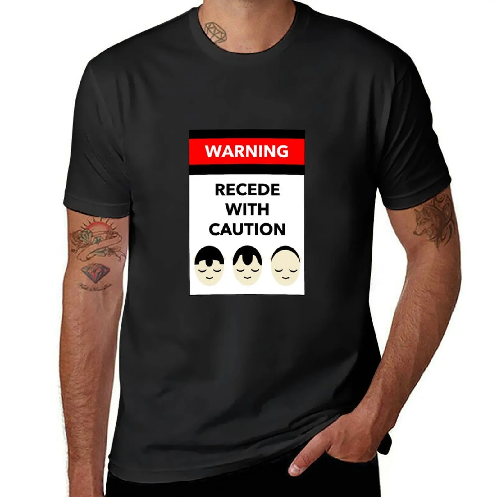 Recede With Caution - T-Shirt T-Shirt oversized Short sleeve tee shirts graphic tees new edition t shirts for men pack