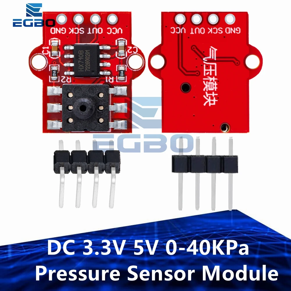 1~20PCS DC3.3V 5V 0-40KPa Pressure Sensor Module Connect 2.5mm Soft Tube Digital Liquid Water Level Controller Board For Arduino