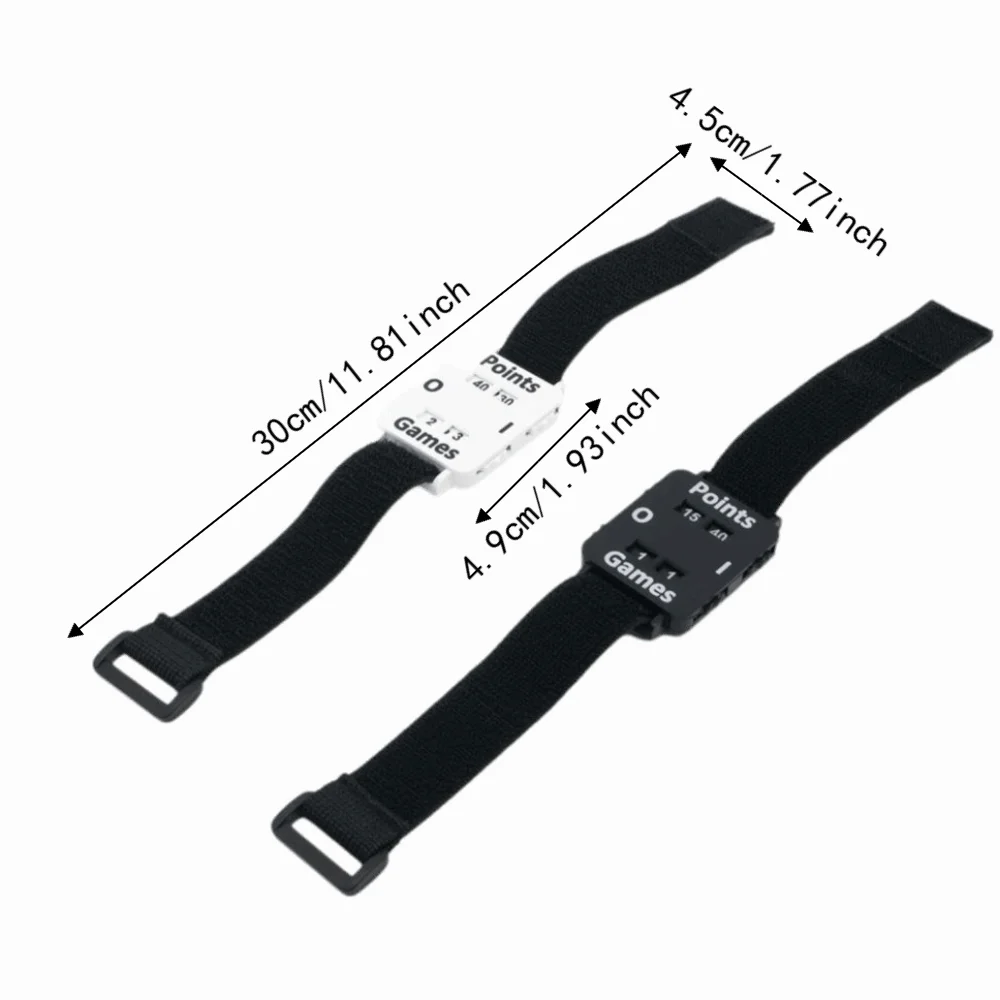 Adjustable Elastic Strap Wrist Score Counter Lightweight No Battery Required Match Score Tracker Portable Black White