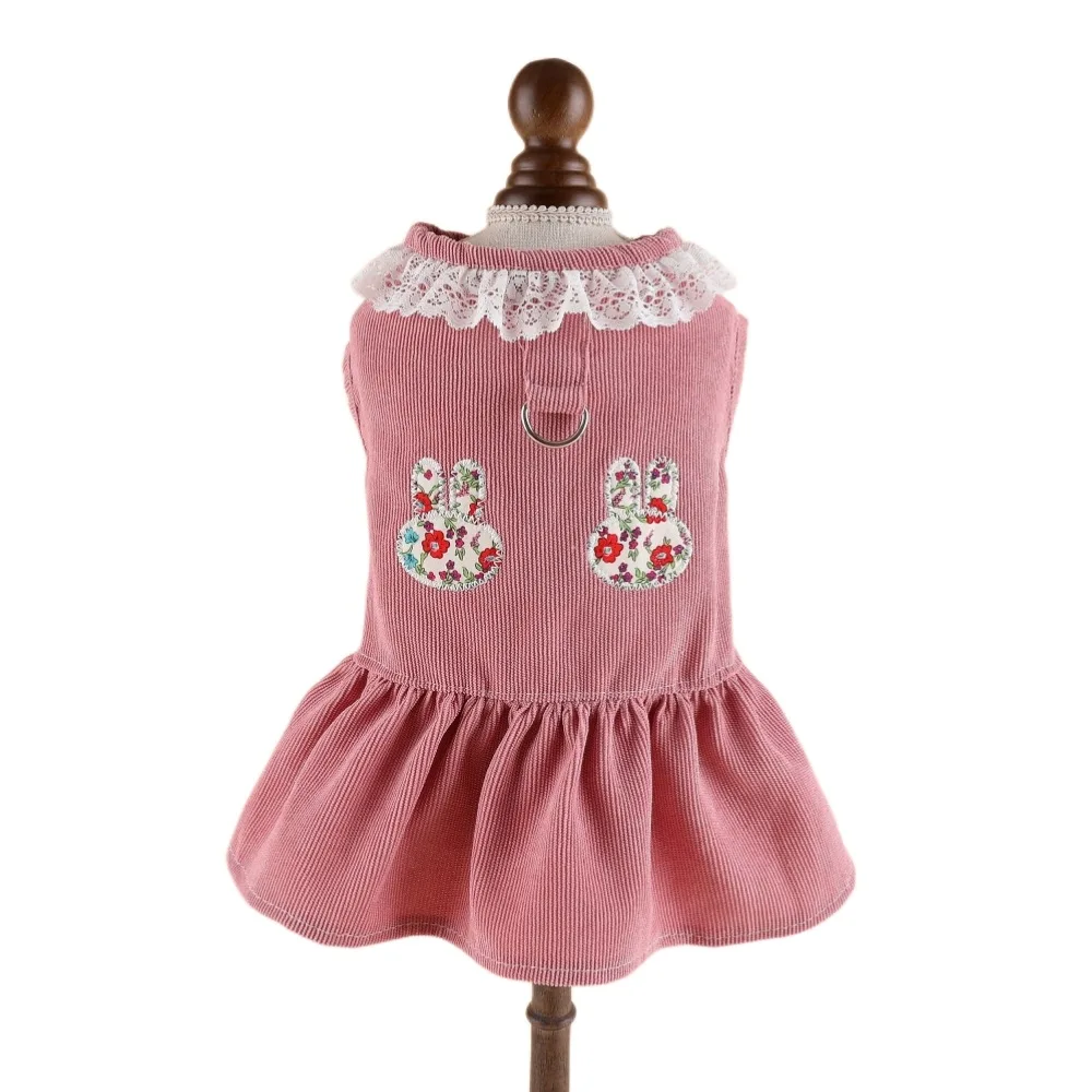Prinzessinnen-Stil Kleidung für kleine Hunde und Katzen, Teddybär, Pomeranian Spezielles Niedliches Brust- und Rückenkleid – Detail 16