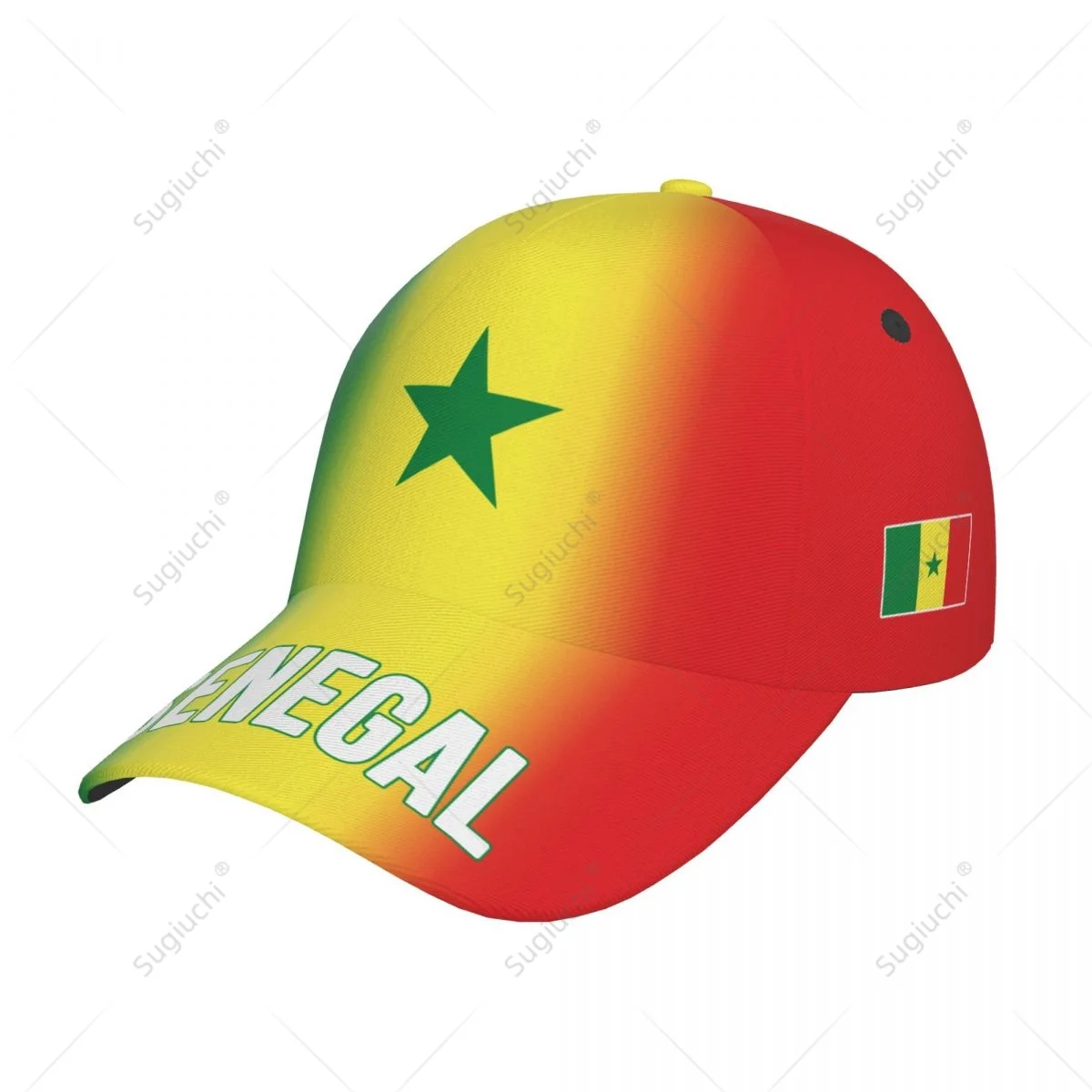 Unisex Baseball Cap Hat Senegal Flag Gradient Color 3D Printing for Tennis Outdoor Bike Bicycle Golf Baseball Sports Fans