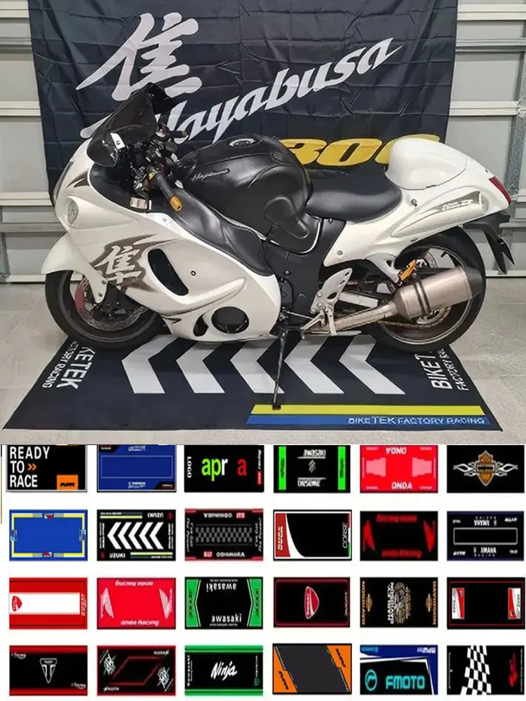 AliExpress NONE Motorcycle Carpet Polyester Parking Mat Display Carpet Racing Bicycle Carpets Mat Anti-slip Bedside Rugs Customized Display Rug