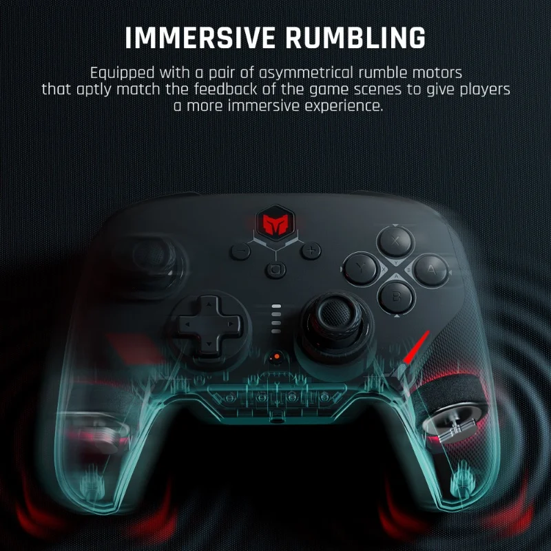 C2 Gamepad totalmente mecánico con cable Bluetooth, modo Dual, giroscopio de 6 ejes, compatible con Pc, teléfono móvil Apple, teléfono móvil Android