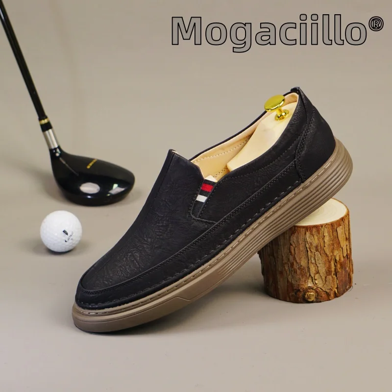 

Men's Genuine Leather Loafers Soft Soled Flat Shoes Men's Outdoor Casual Black Brown Driving Company Cowhide Shoes Mo-72315
