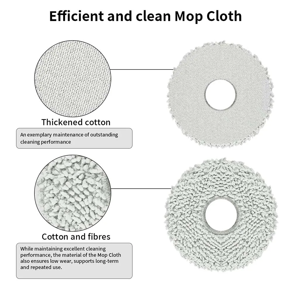 Mop Pad Fit For Dreame L40 Ultra Robot Vacuum Cleaner Consumables Replacement Spare Parts Mop Cloths Pads Accessories