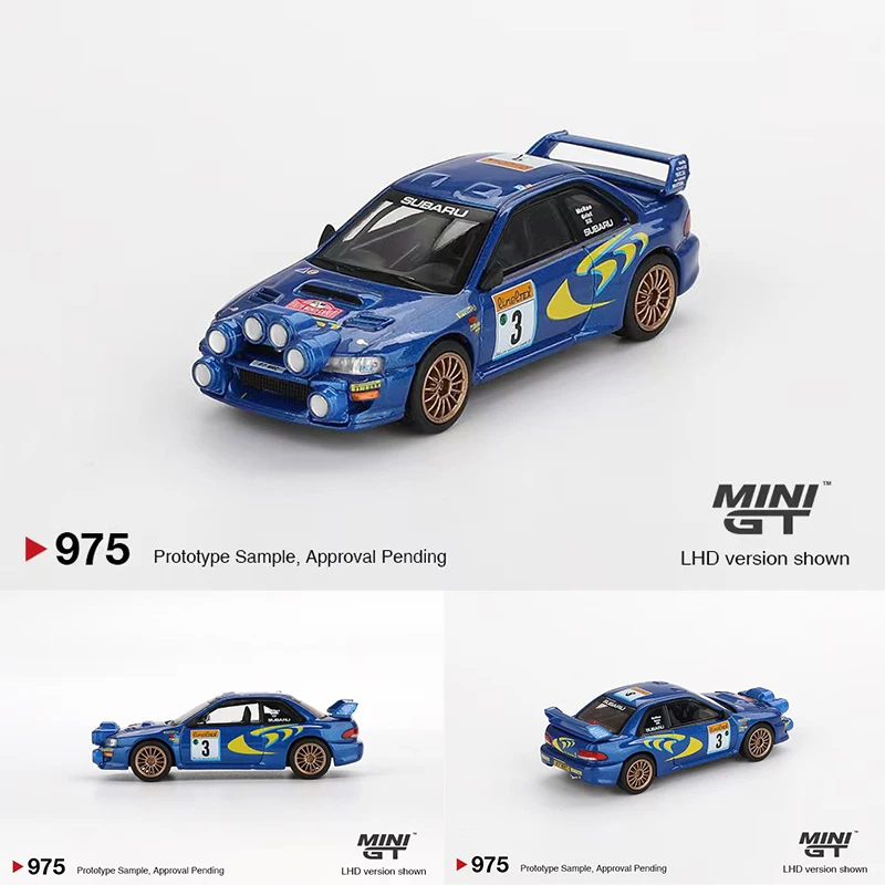 PreSale MINIGT 975 1:64 Subaru Impreza WRC 1998 Rally Monte Carlo 3rd Place #3 Diecast Diorama Car Model Toys