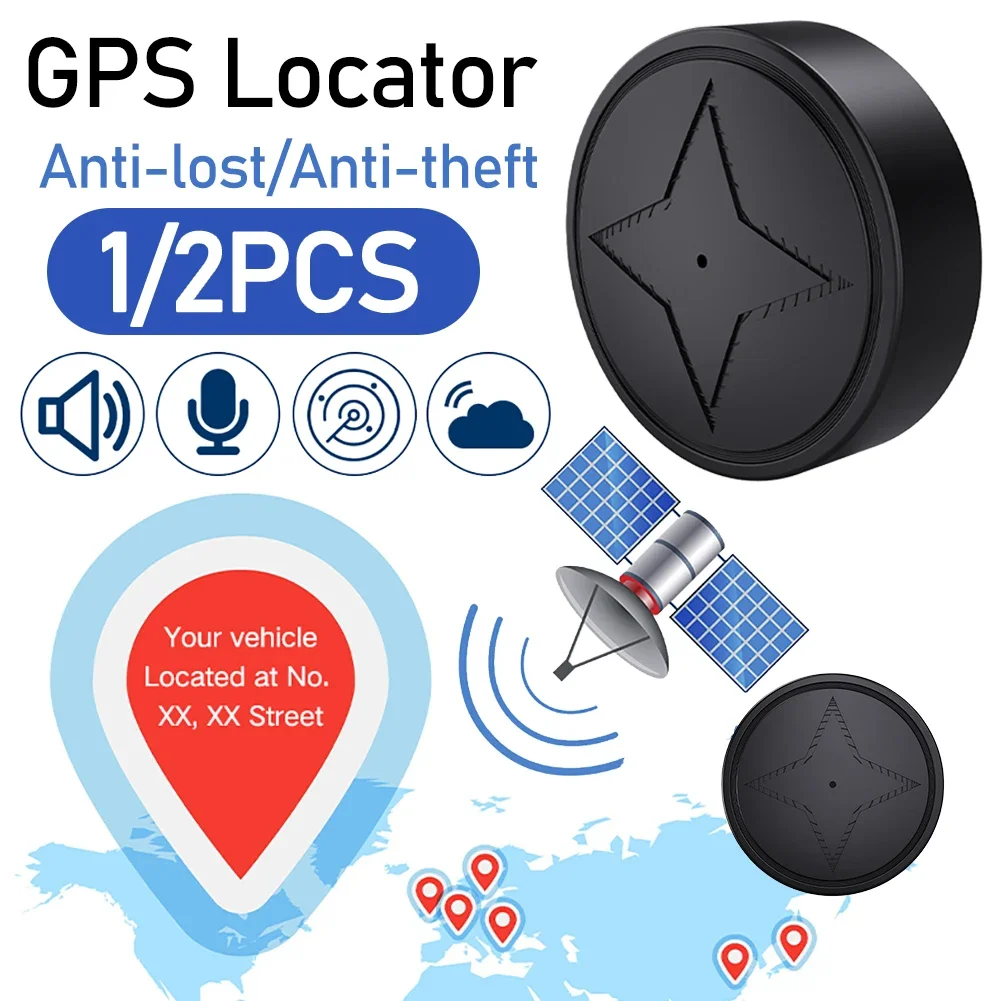 1/2pcs GPS Locator Pets Tracking Device Dog Cat Anti-lost GSM GPS Wireless Locator Strong Magnetic Positioner for Old Men Kids