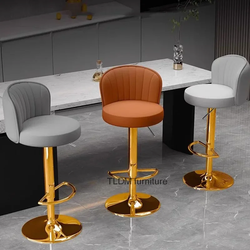 

Adjustable Modern Bar Chairs Stool Kitchen Minimalist Nordic Bar Stool Swivel Leather Chaises Salle Manger Bar Accessories