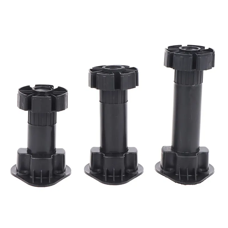 Pies de gabinete ajustables en altura, pies de gabinete de cocina, muebles, pies de sofá, patas de gabinete de plástico, pies de gabinete ajustables gruesos