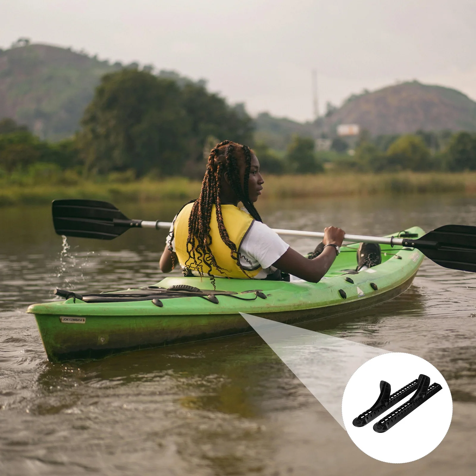 แป้นเหยียบเรือคายัค 1 คู่ แข็งแรง ทนทาน พื้นที่เหยียบขนาดใหญ่ ติดตั้งง่าย เหมาะสำหรับเรือคายัค เรือยาง แพ เรือพกพา