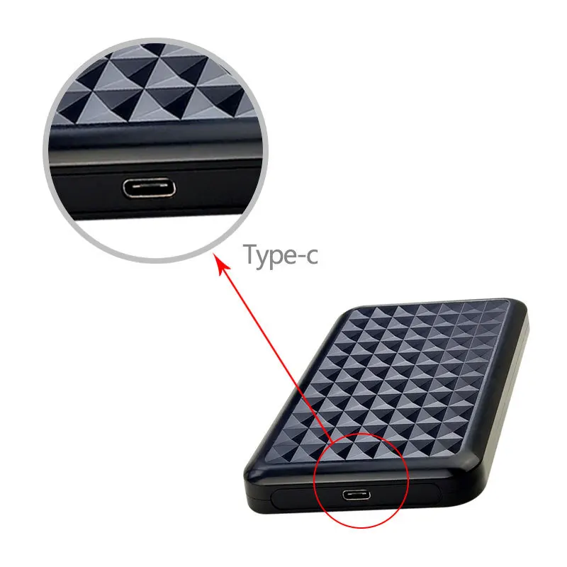 Type-c 2.5inch High Speed SATA Mobile Hard Drive HDD Enclosure USB3.1 5Gbps for 2.5 SATA Serial Port SSD HDD Case for PC Desktop