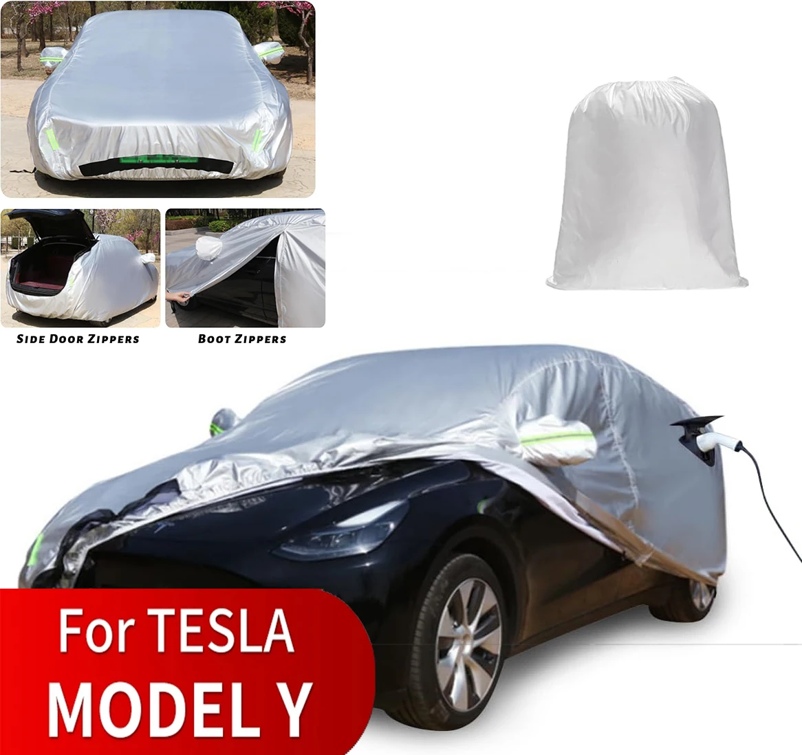 

for Tesla Model Y Waterproof SUV Car Cover UV Protection All Weather Outdoor Dustproof Protective Cover Premium Upgrade ﻿ ﻿