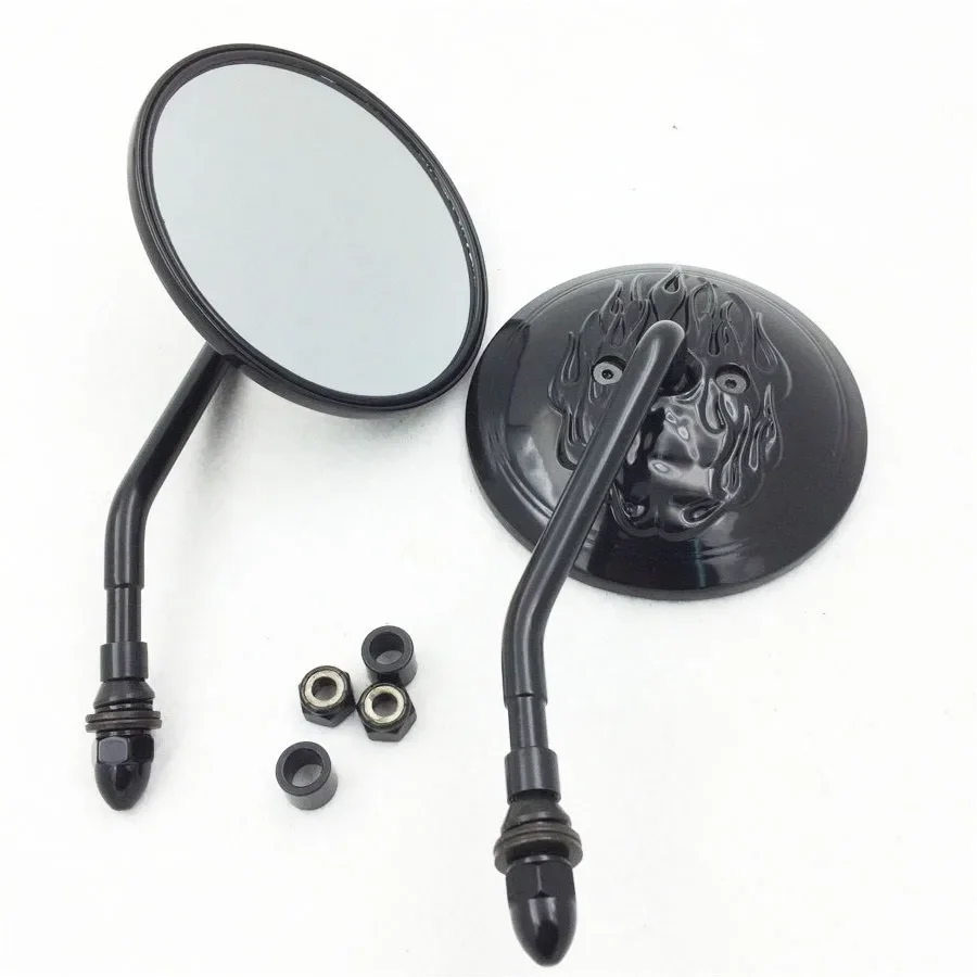 

Motorcycle Side Mirrors for Harley 1982-later Softail Dyna Sportster Touring Round Rear View Black