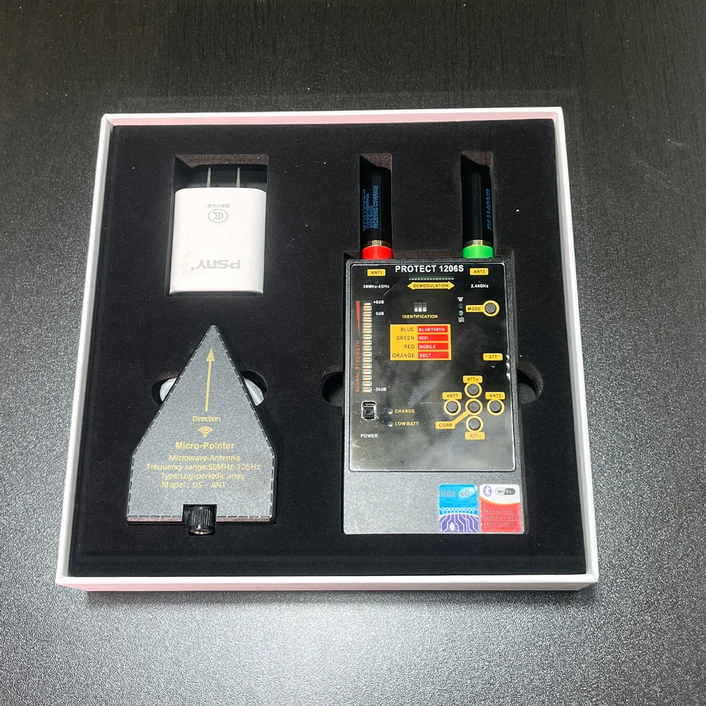 

PROTECT1206S AI Security Scanner – For Car GPS Tracker, Hidden Spy Cam, Eavesdropping Device, with Low Battery Alert