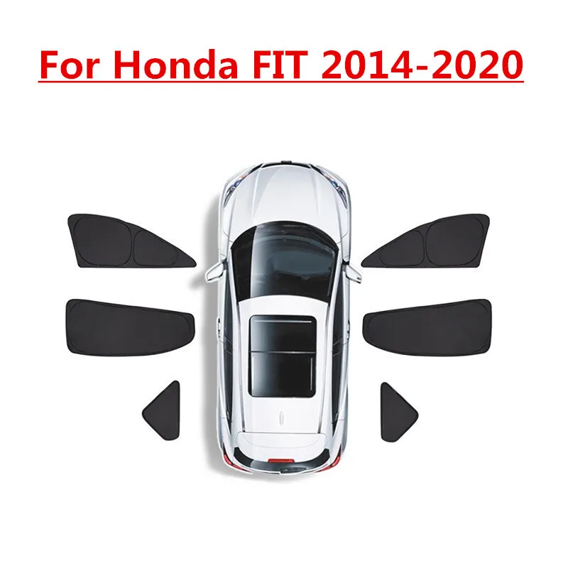 6pcs/set Side Window Sunshade Privacy Light Shade Blind For Honda FIT 2014-2020