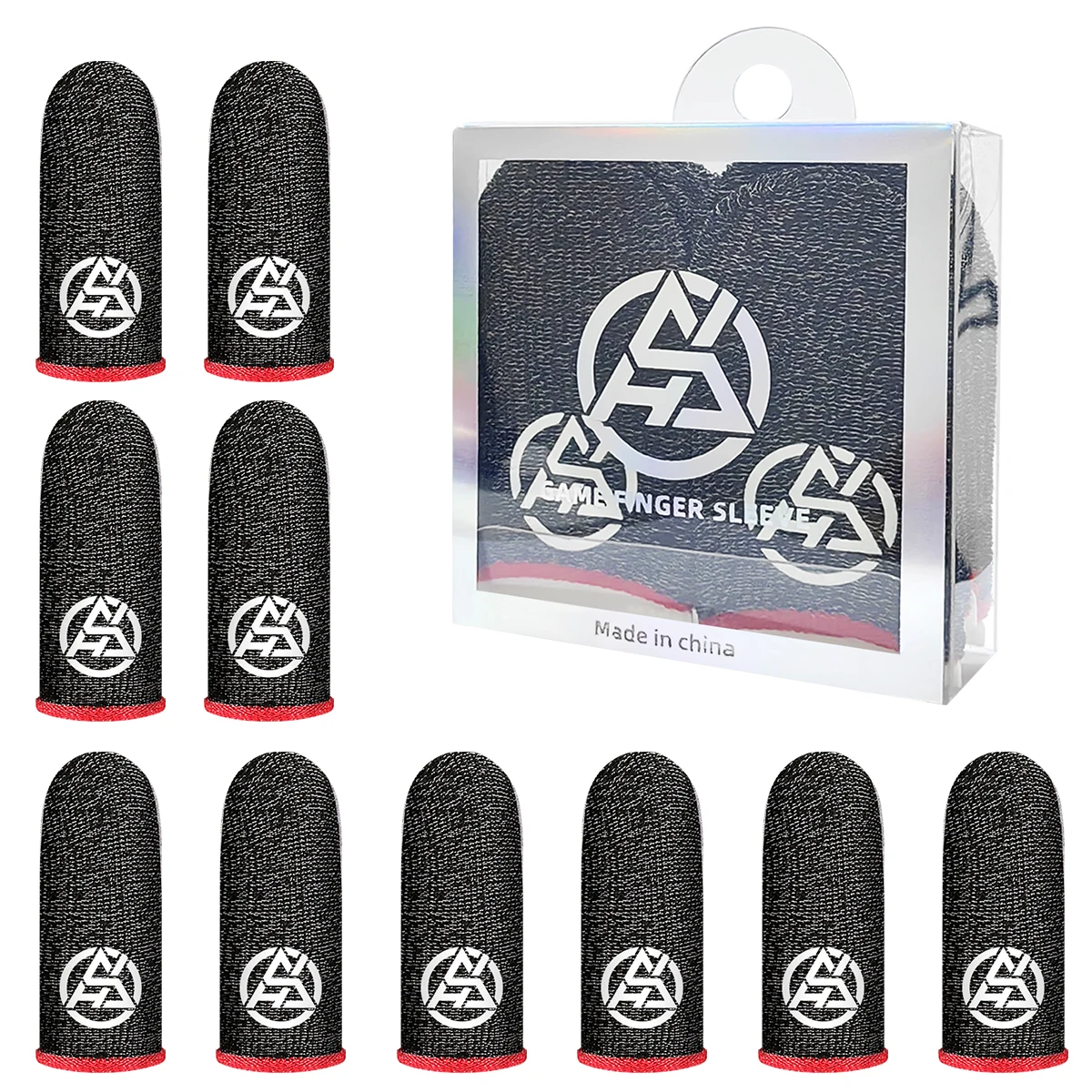 5 Pares de Fundas para Dedos de Juego, Resistentes al Sudor, para PUBG, Guantes Transpirables para Dedos de Juego Móvil, Protector de Pulgar para Jugadores
