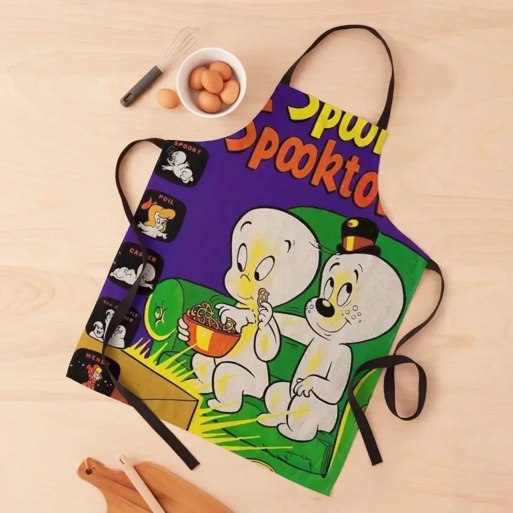 

Casper - vintage comic Apron For Women Kitchen House Things For Home And Kitchen Kitchen Tools For Men Apron