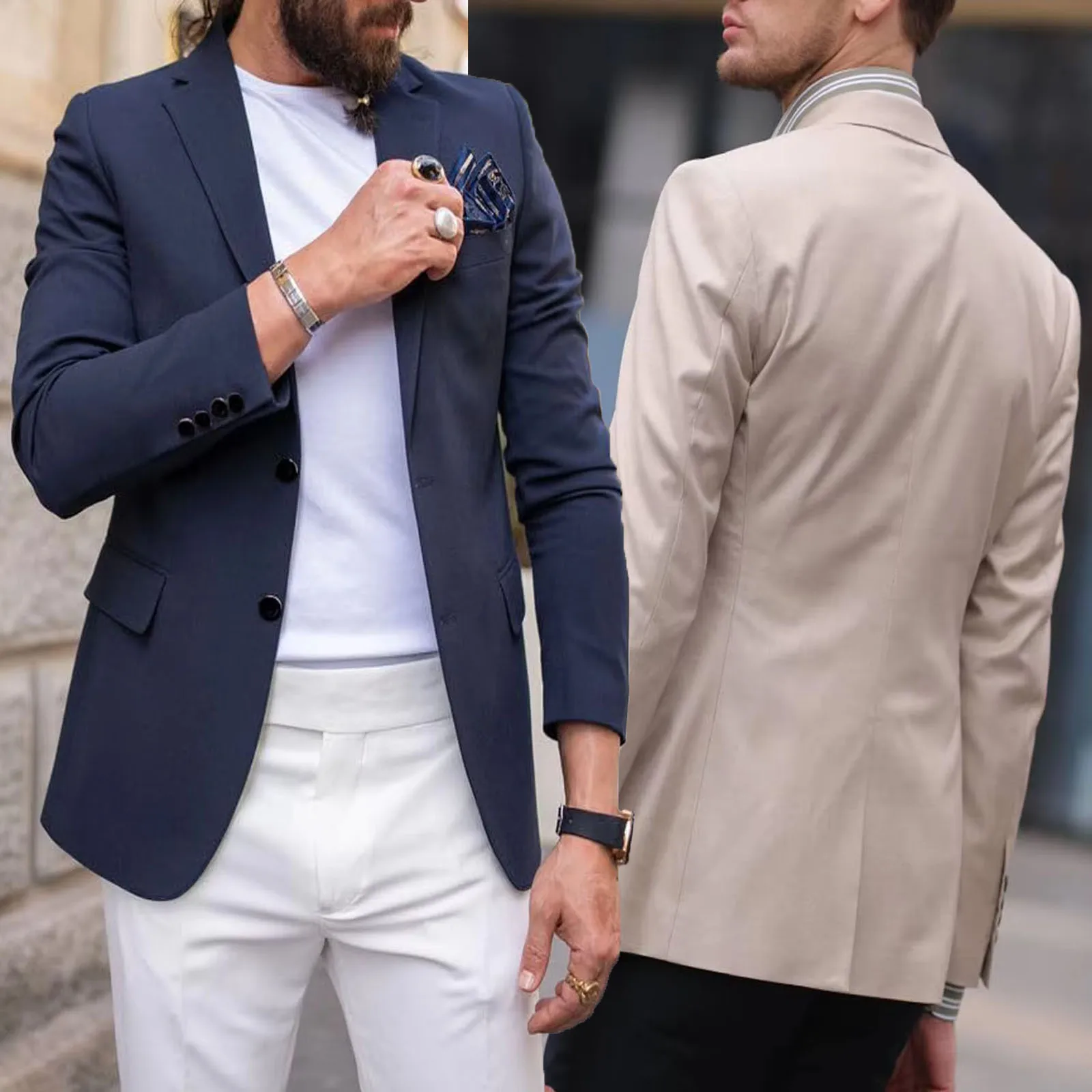 

High Quality Men's Suit Business Slim Fit Single Buttons Suits Jacket Men Casual Fashion Wedding Groom Tuxedo Blazer Coat 6XL-XS