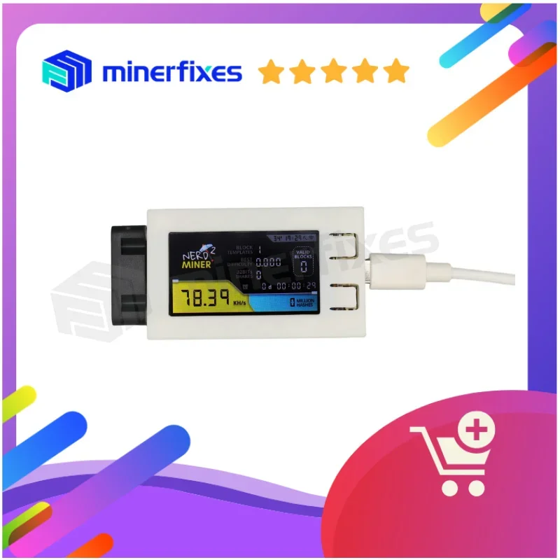 Brandneue SOLO Lottery Machine Mini BTC Winning Nerdminer Blockbuster Thumb Machine V2 BTC Solo Miner