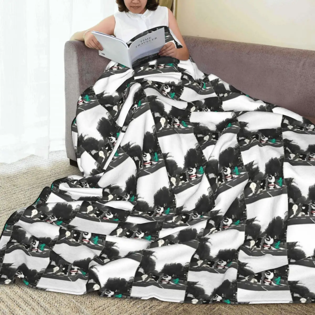 Badtz Maru Crosswalk Blanket Quality Soft Warm Throw Blanket Winter Decorative Couch Chair Sofa Bed Novelty Bedspread