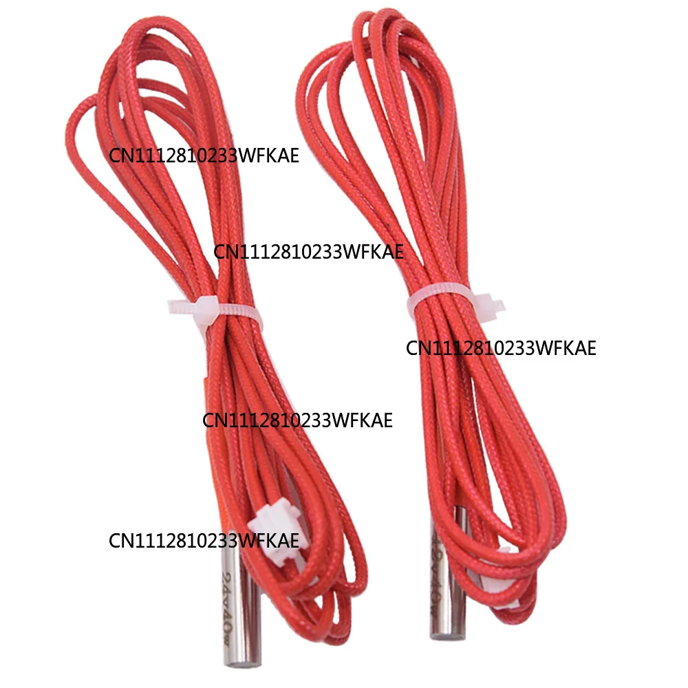 2pcs 6 * 20mm12/24V, 40W single-head heating rod XH2.54 terminal, 3D printer accessories