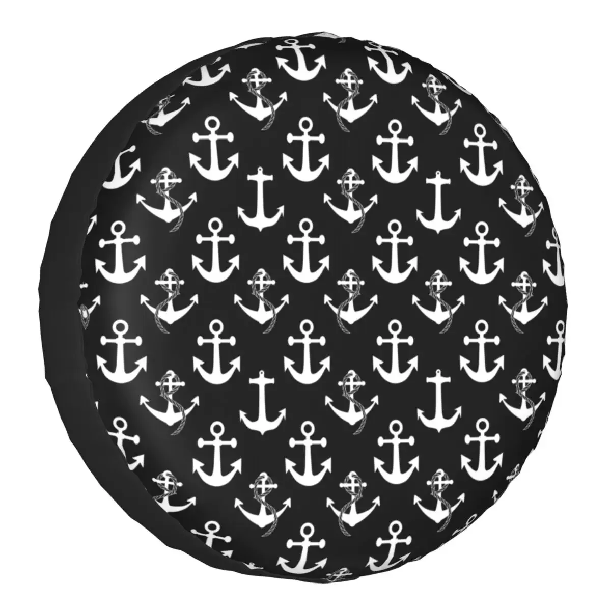 Black White Nautical Anchor Tire Cover 4WD SUV Sailing Sailor Spare Wheel Protector for Toyota RAV4 Prado 14