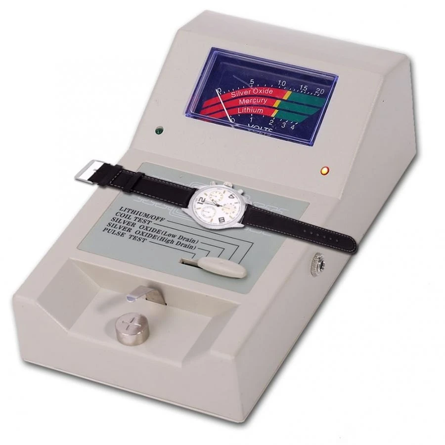 Watch repair tools, electronic battery testers, quartz movement testers
