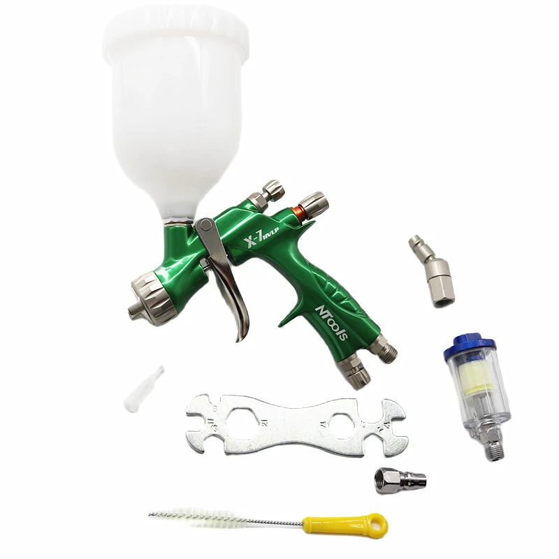 New X-7 High Quality HVLP RP Spray Gun Ntools Painting Gun1.3 Nozzle Paint Gun Water Based Air Spray Gun Airbrush