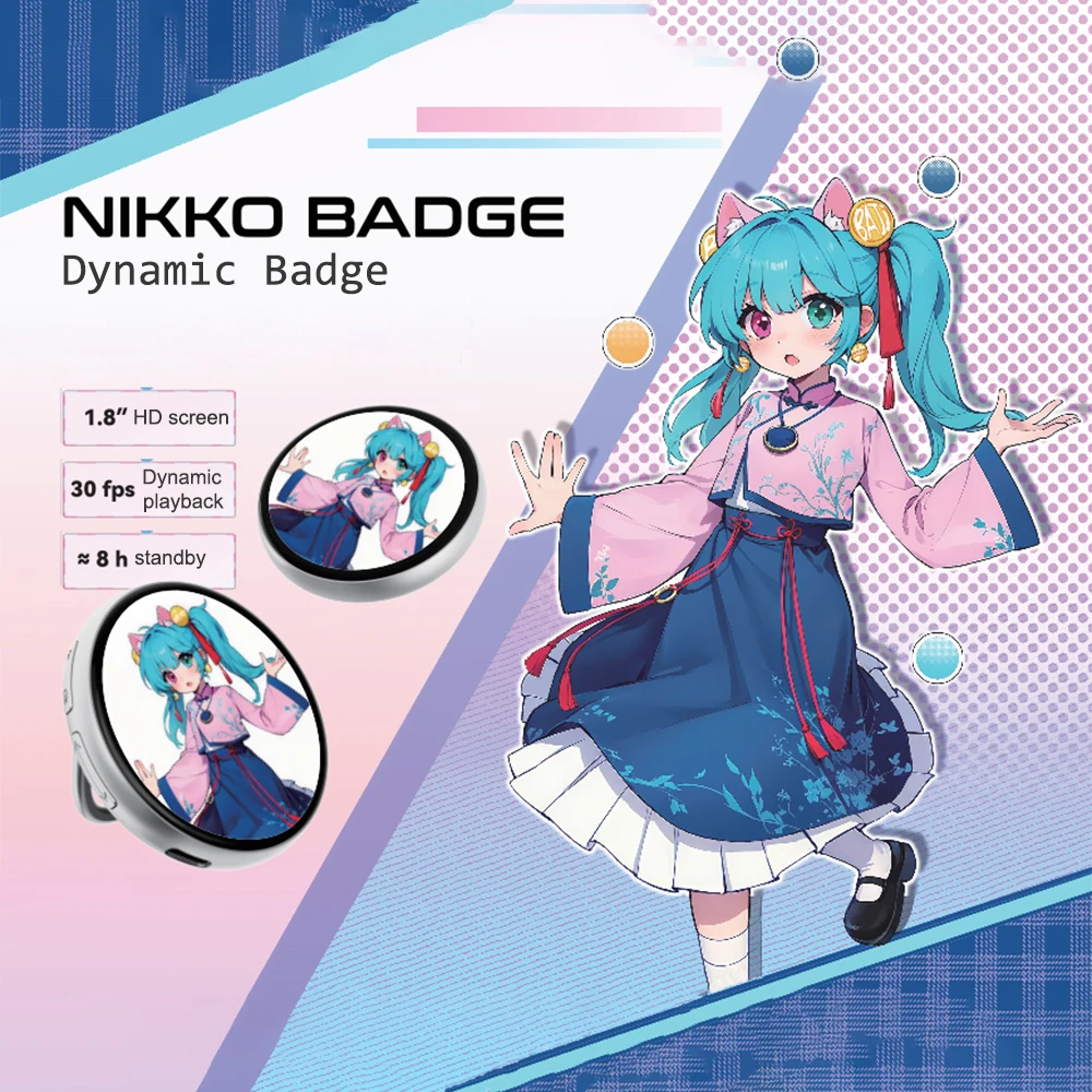 Fuente de fábrica, superventas, insignia electrónica DIY personalizada, pantalla de alta definición, mercancía magnética IPS para celebridades, regalos novedosos