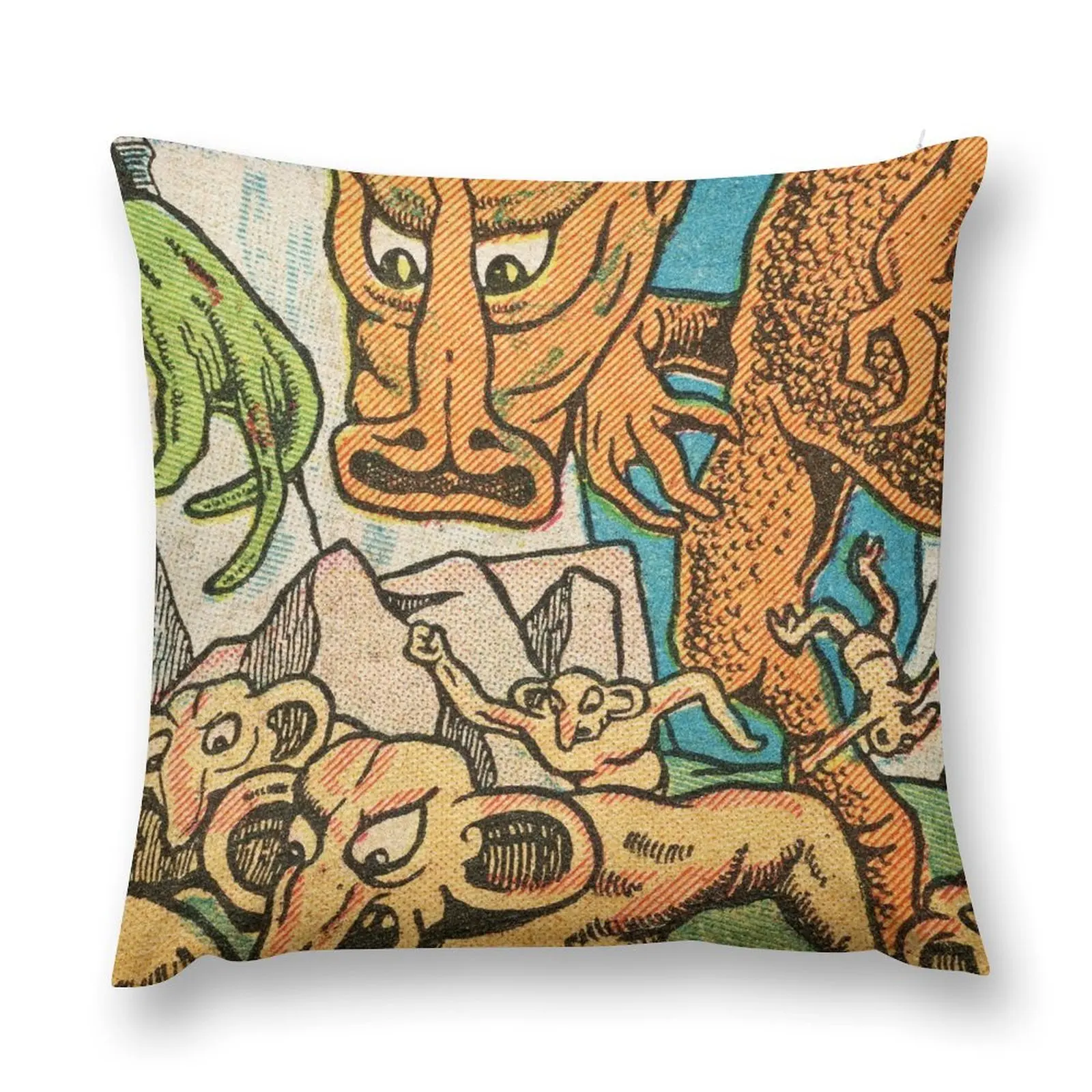 Basil Wolverton alien dari spasi! Lempar bantal dekorasi rumah bordir sarung bantal penutup bantal