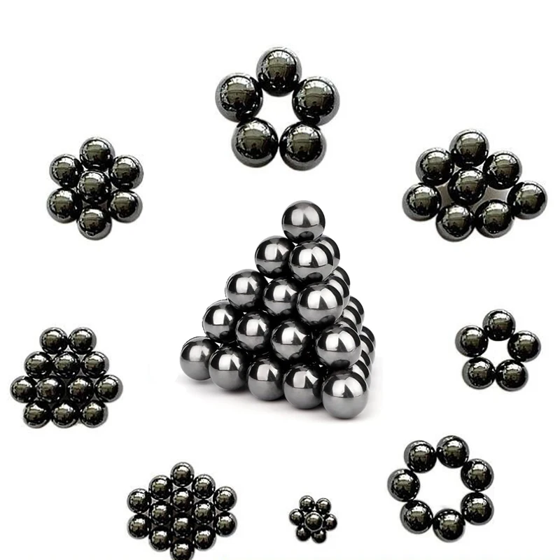 Ball Black Sphere Ferrite Magnetic Round Magnet Polishing Ball Magnetic Palm Stone Bracelet Beads DIY Game Men Jewelry Wholesale