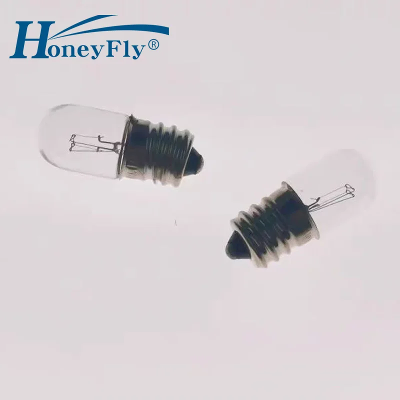 

HoneyFly 5pcs E12 лампа индикатора 18V/24V/28V/30V 0.11A 2W T13 вольфрамовый провод индикатор освещения