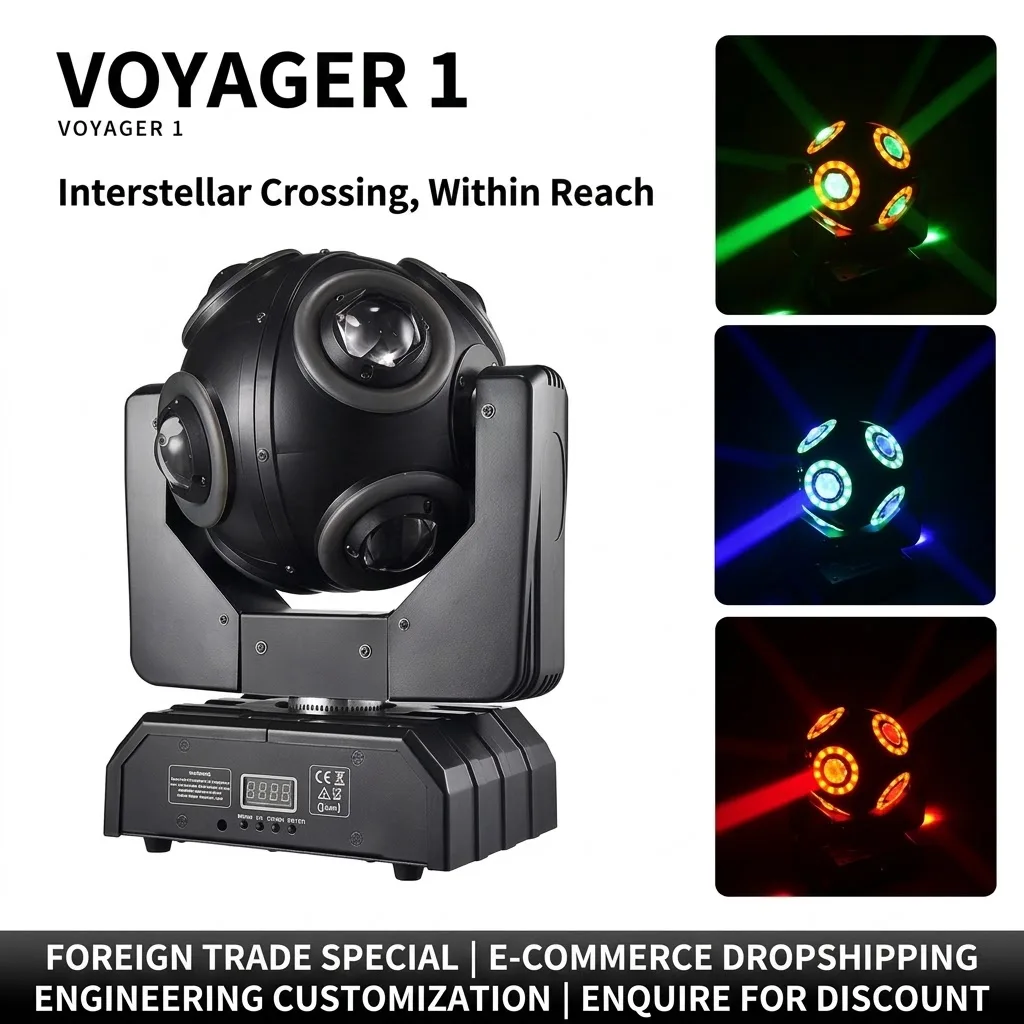 LED Moving Head 8x15W RGBW 4in1 With Halo RGB 3in1Football Light 360 ° Infinite Rotation Beam Strobe Dj Bar DMX 512 Stage Effect