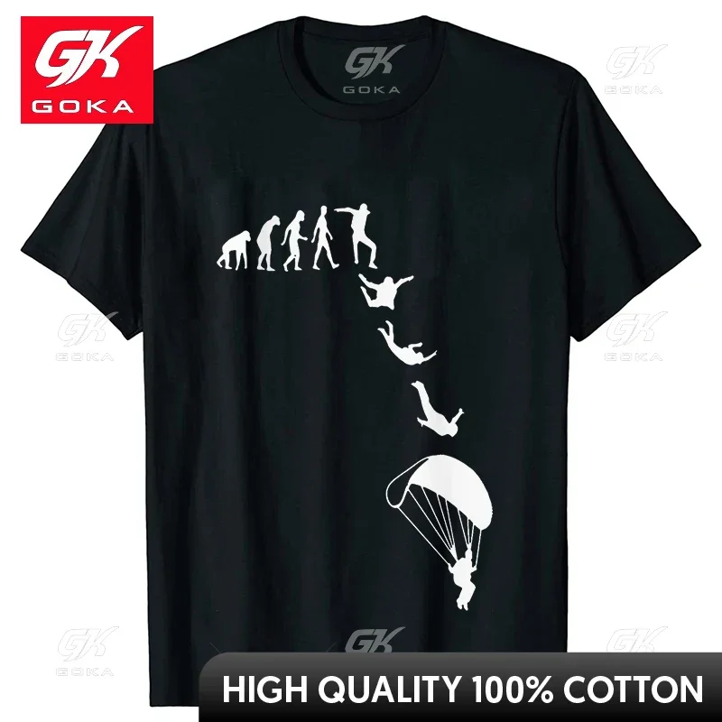 Funny Skydiving Men T-shirt Sky Diving Graphic Tops Short Sleeve Skydiver Clothing Parachute Evolution Jumping T Shirts Harajuku