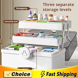 1pc ivory White Large Capacity Medicine Box For Home Medicine Storage Multi Layer Classification Home Medicine Box