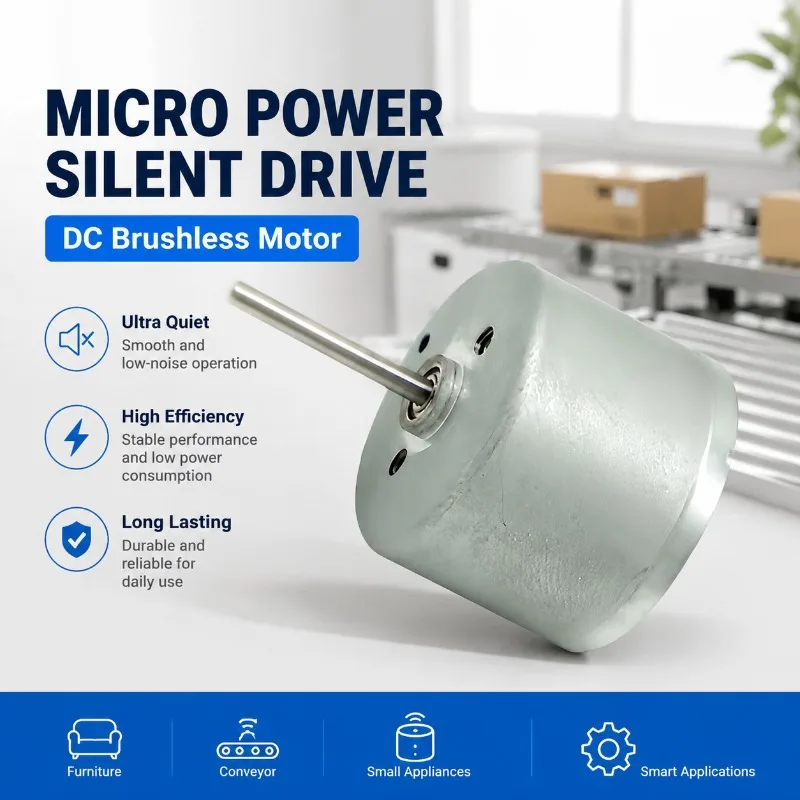 2418 DC Brushless Motor Ultra Quiet Mini Electric Motor for Furniture Conveyor Smart Household Appliances Low Noise Micro Drive
