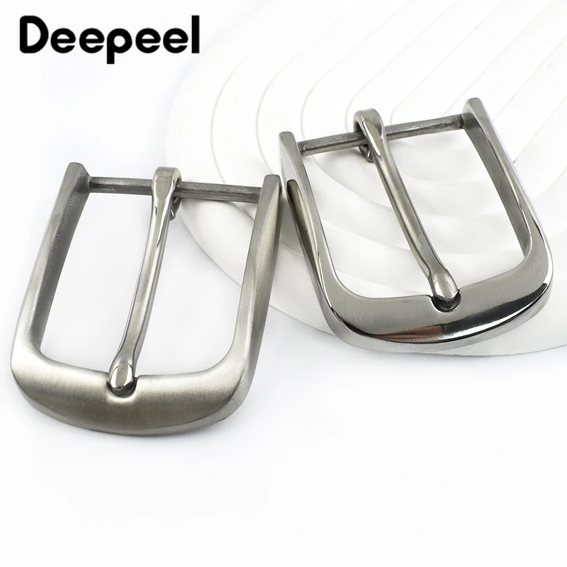 1Pc 40mm Solid Stainless Steel Belt Buckles Metal Pin Buckle Belts Head for 38-40mm DIY Leather Craft Mens Jeans Accessories