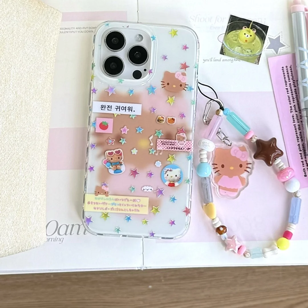 

Ins Korean style Girl Star Cute Creative Phone Case for IPhone 16 15 14 13 12 Pro Max Plus X XR XSMax Simple Lucky Cover﻿