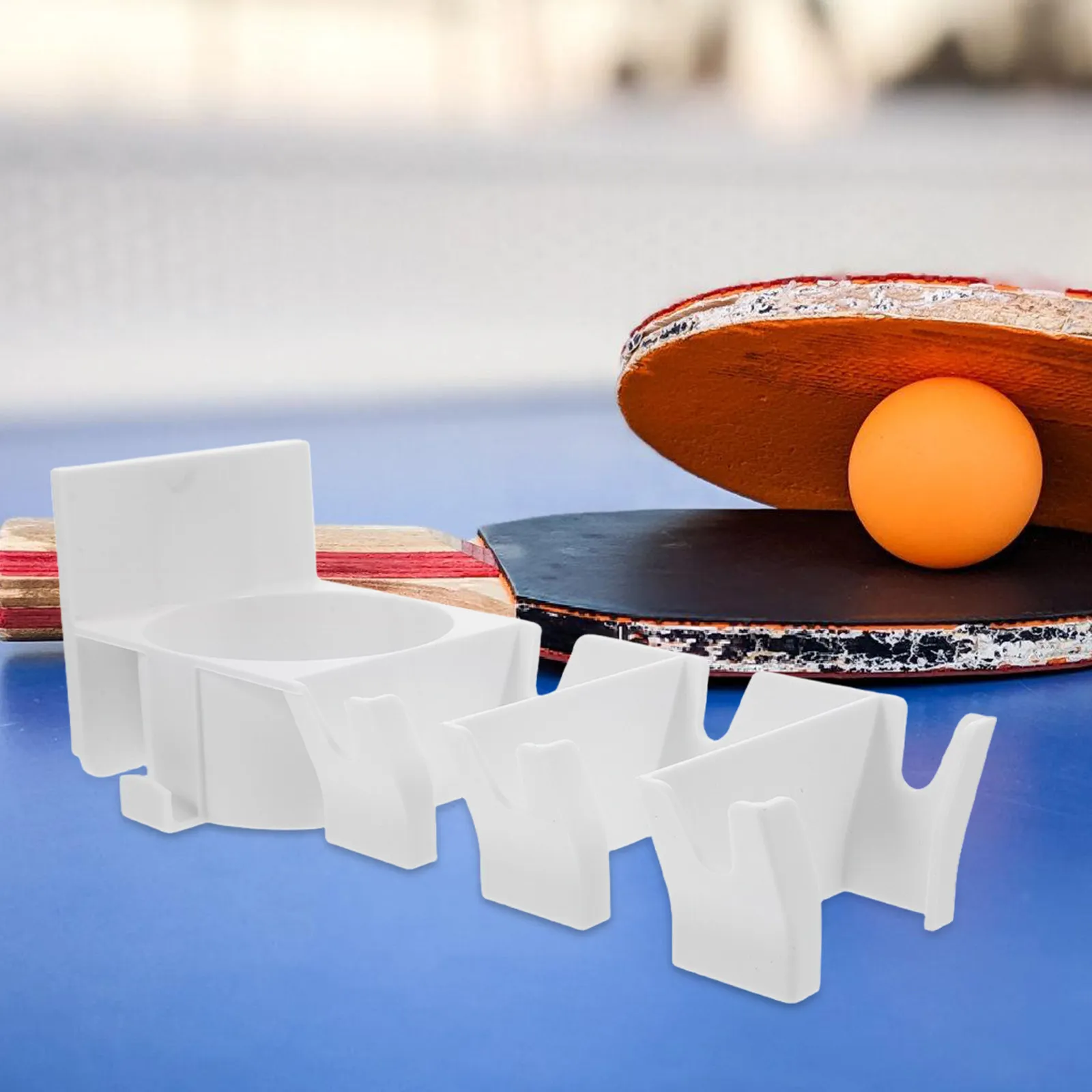 Wall-Mounted Racket Storage Rack Space-Saving Nodrill Installation for Badminton Tennis Table Tennis Paddle Sports Organizer