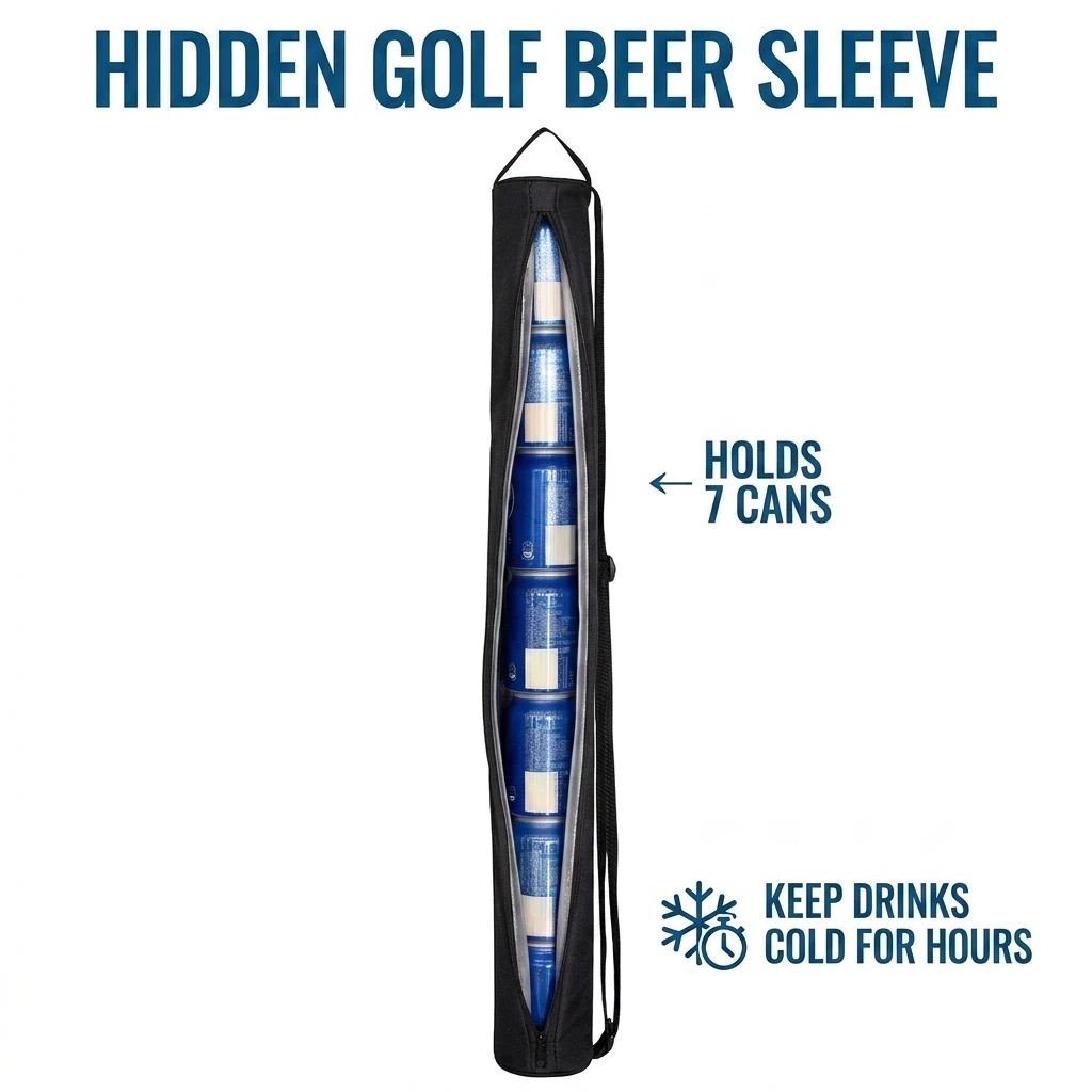 

Beer Sleeve Beer Sleeve for Golf Bag 7 Can Insulated Cooler Sleeve Beverages Cold Sling Bag Cooler Bag Beverage Beer Sleeve