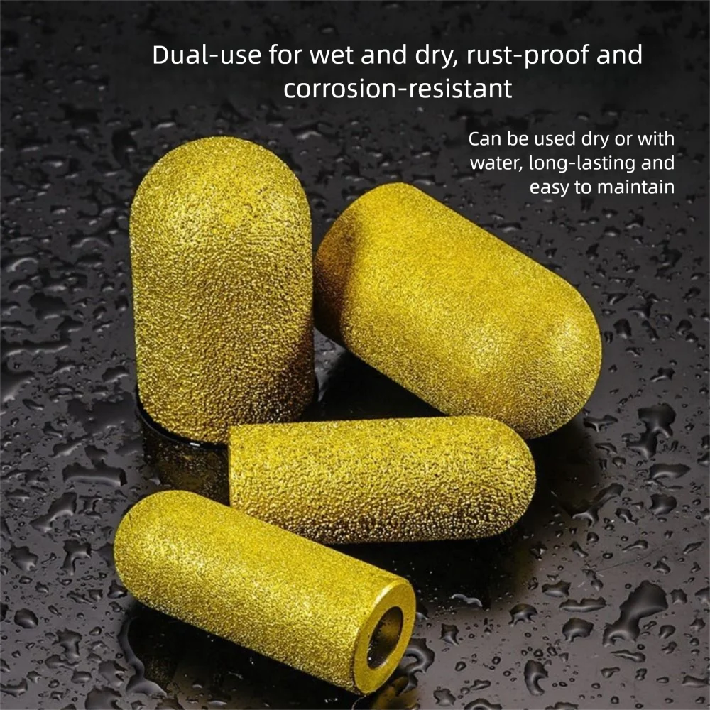 

Threaded Port Stone Carving Tool Durable Efficient Brazed Finger Bit Precision Polishing Trimming Grinding Head For Countertops