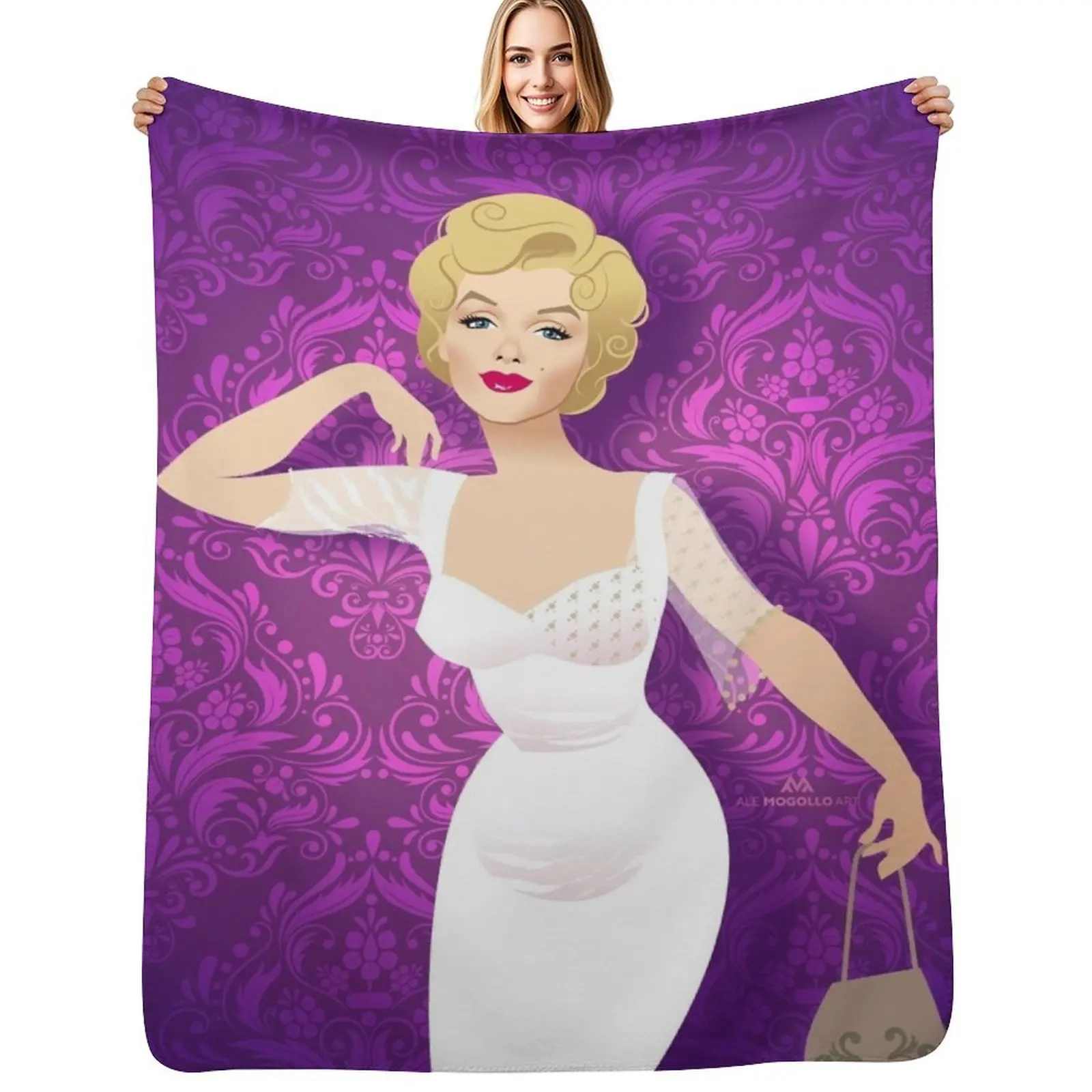 

Elsie Marina Throw Blanket Cozy Sofa Blanket for TV Watching Napping