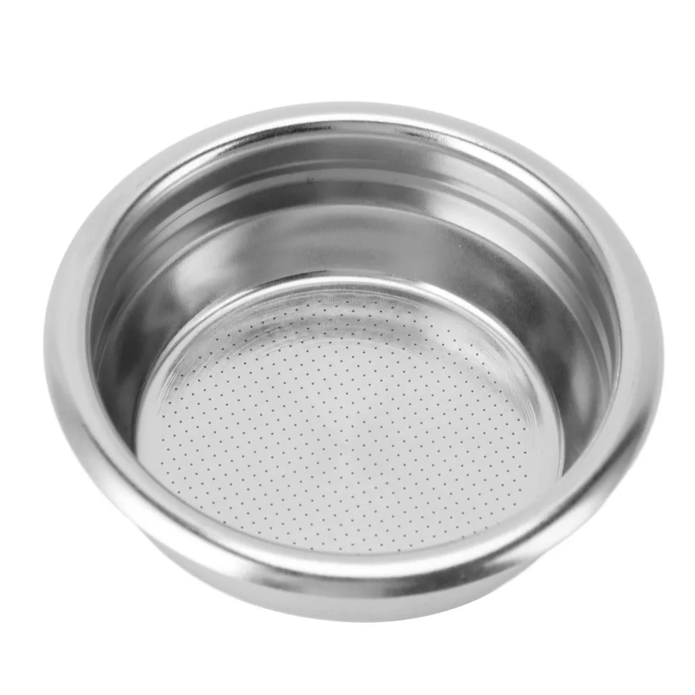 2pcs set Stainless Steel Coffee Portafilter Basket 58mm Single Layer Structure Coffee Filter Basket 2 Cups Capacity