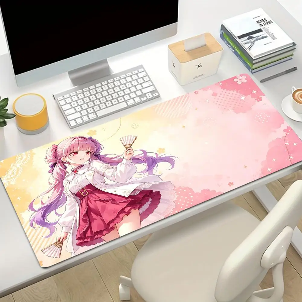 Playmat Large Size Beautiful Anime Girl Character Illustration Non Slip Mousepad Table Mat For Laptop Games Desk