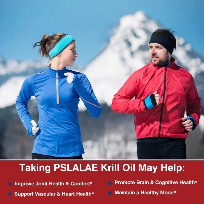 Antarctic Krill Oil 1000mg - Contains OMEGA-3 EPA/DHA for Brain, Joint and Skin Health