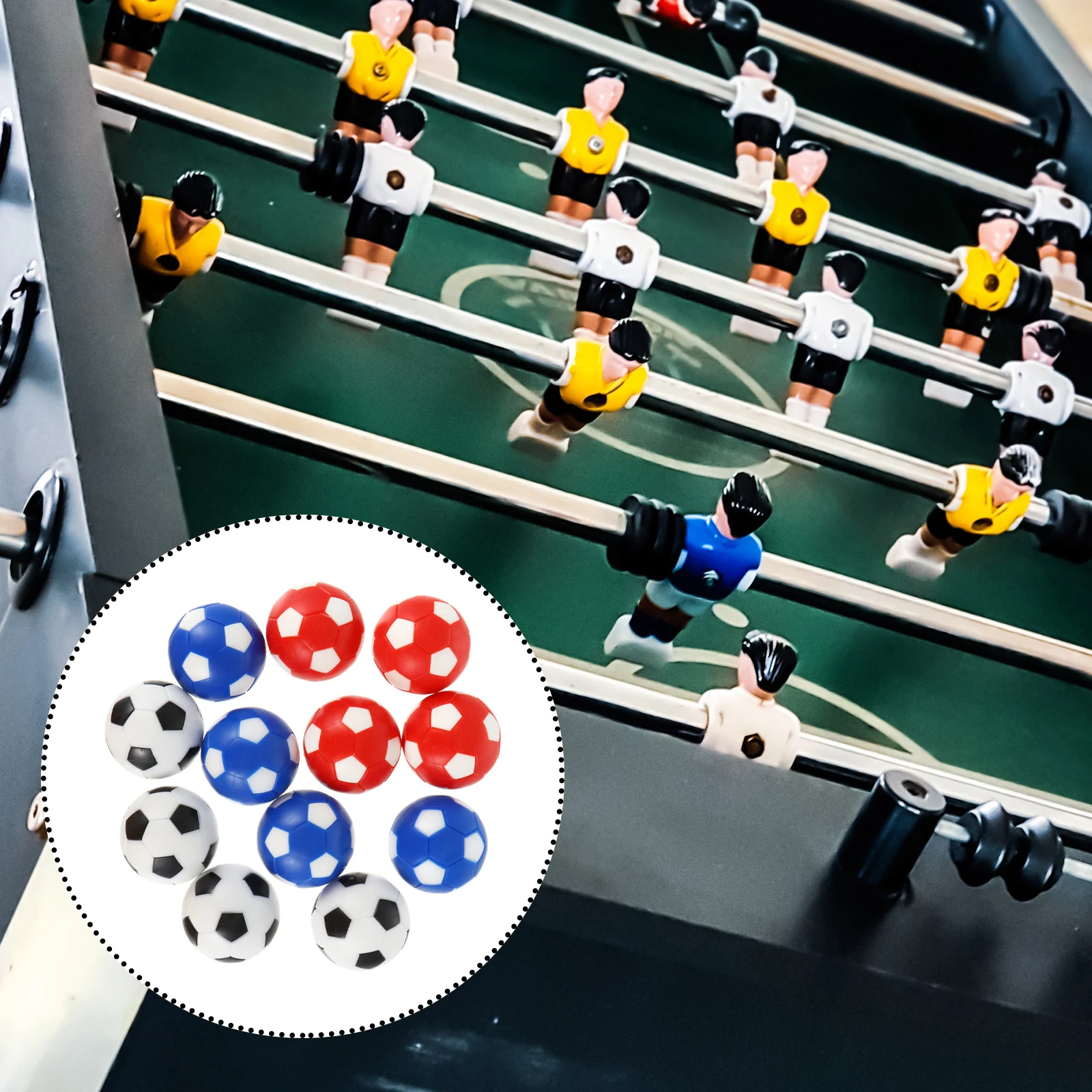 

12pcs Foosball Balls Durable Safe Vivid Design Table Football Accessories Table Football Accessories Replacement Gaming Parts